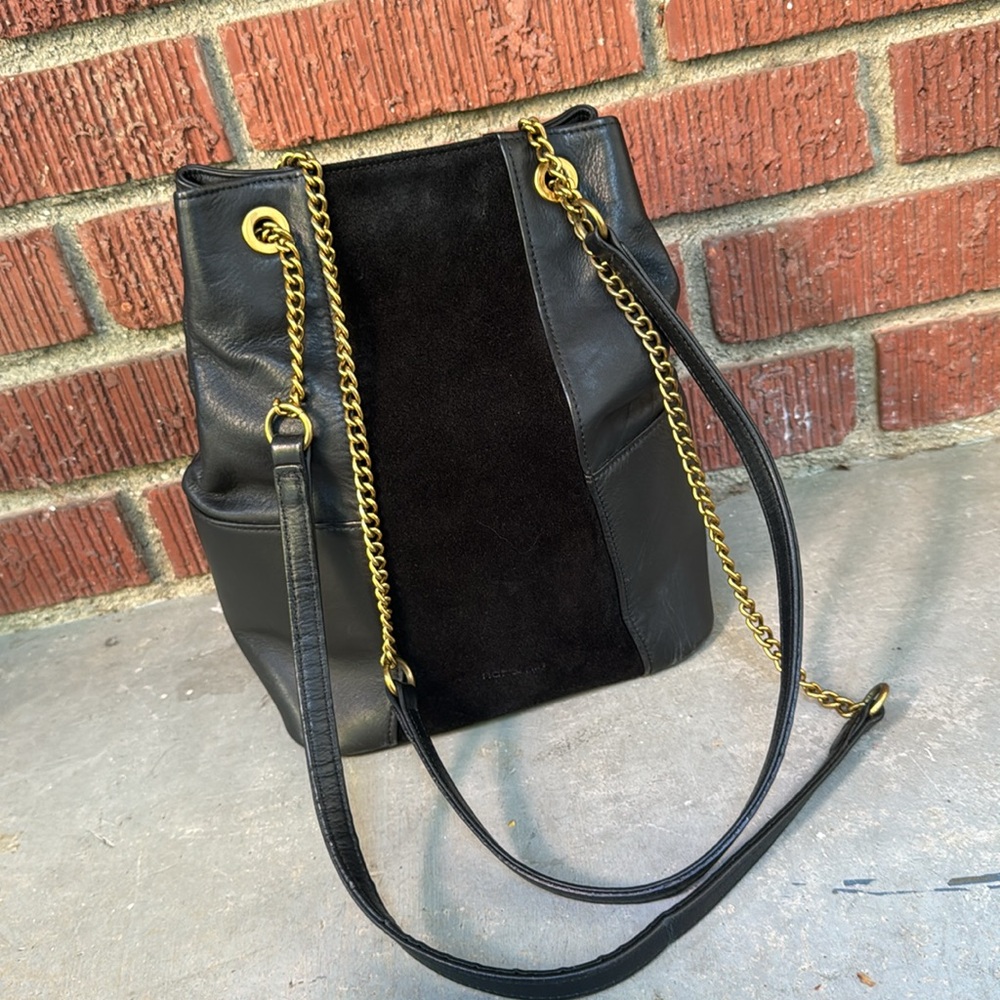 Nat & Nin Leather and Suede Bucket Bag